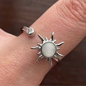 Silver Sun Fidget Ring